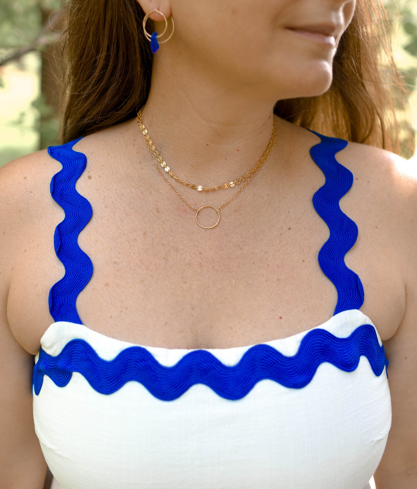 Double Sun Solstice Beach Glass Threader Earrings