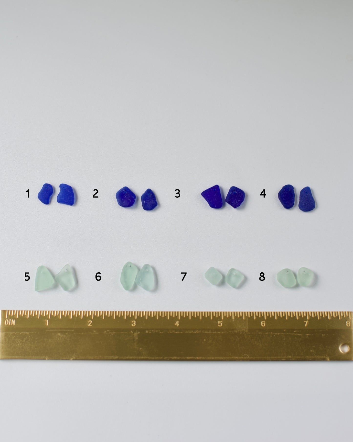 Double Sun Solstice Beach Glass Threader Earrings