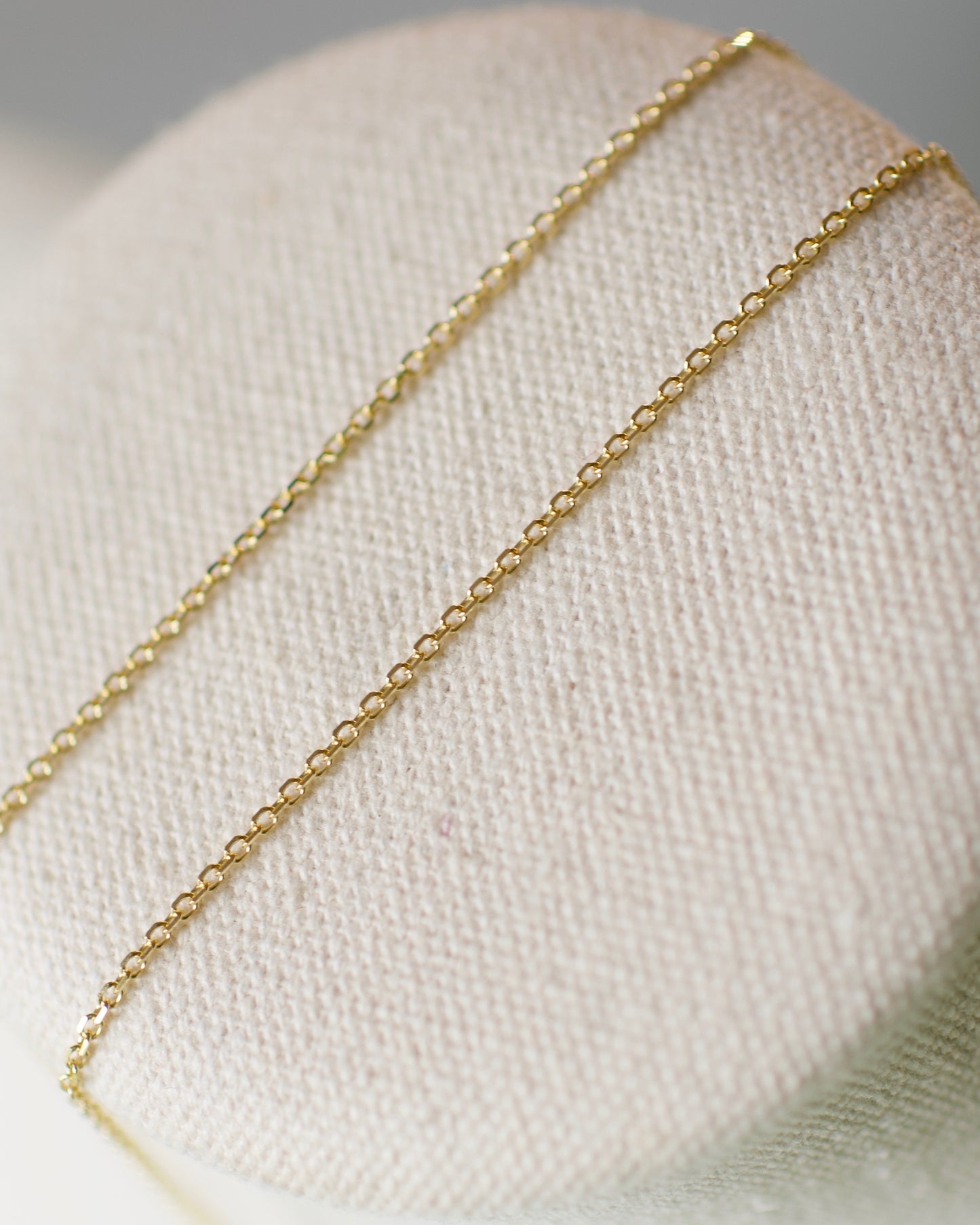 14k Yellow Gold or White Gold Beveled Edge Chain, Premium 14k - Cable 13-18 inches