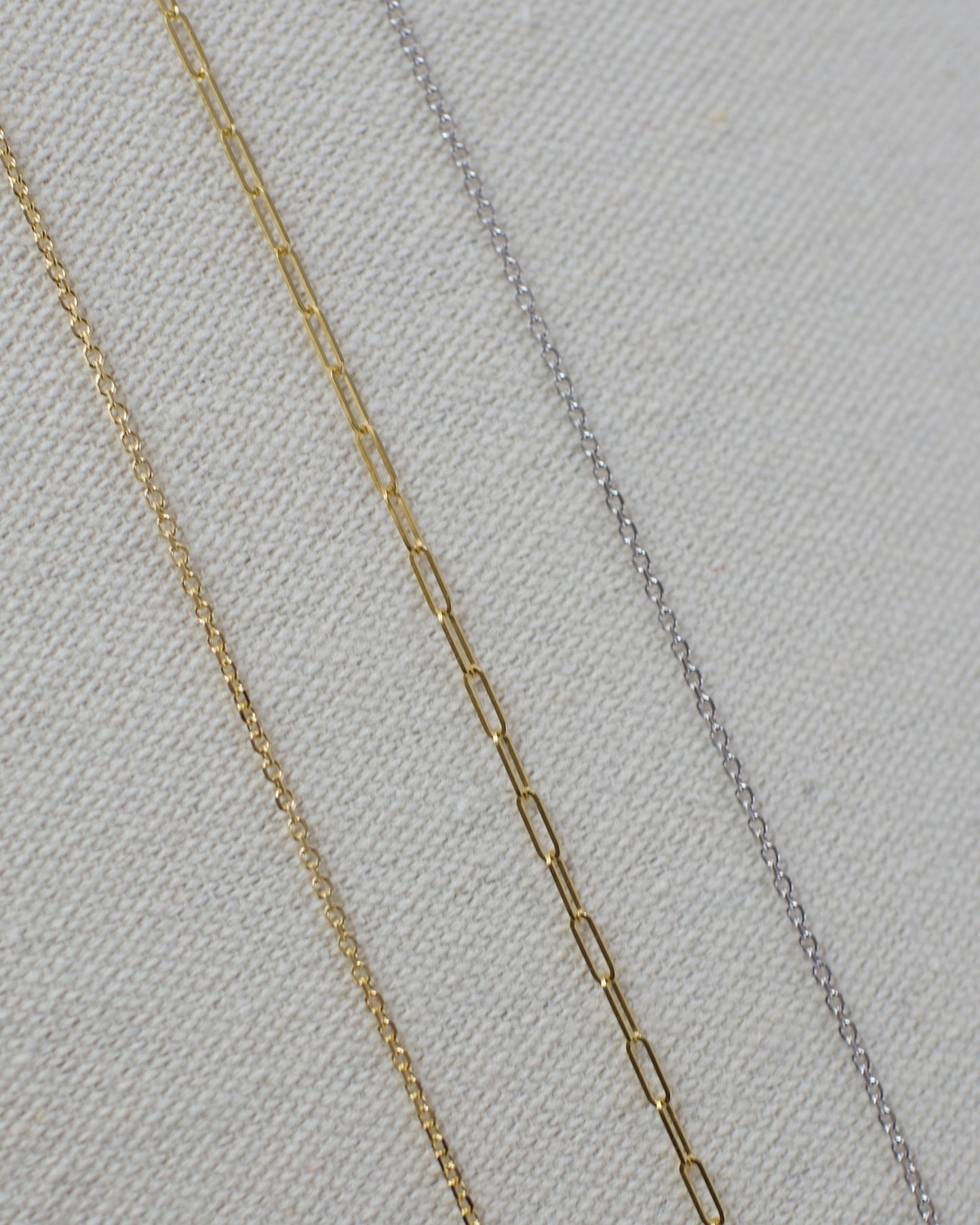 14k Yellow Gold or White Gold Beveled Edge Chain, Premium 14k - Cable 13-18 inches