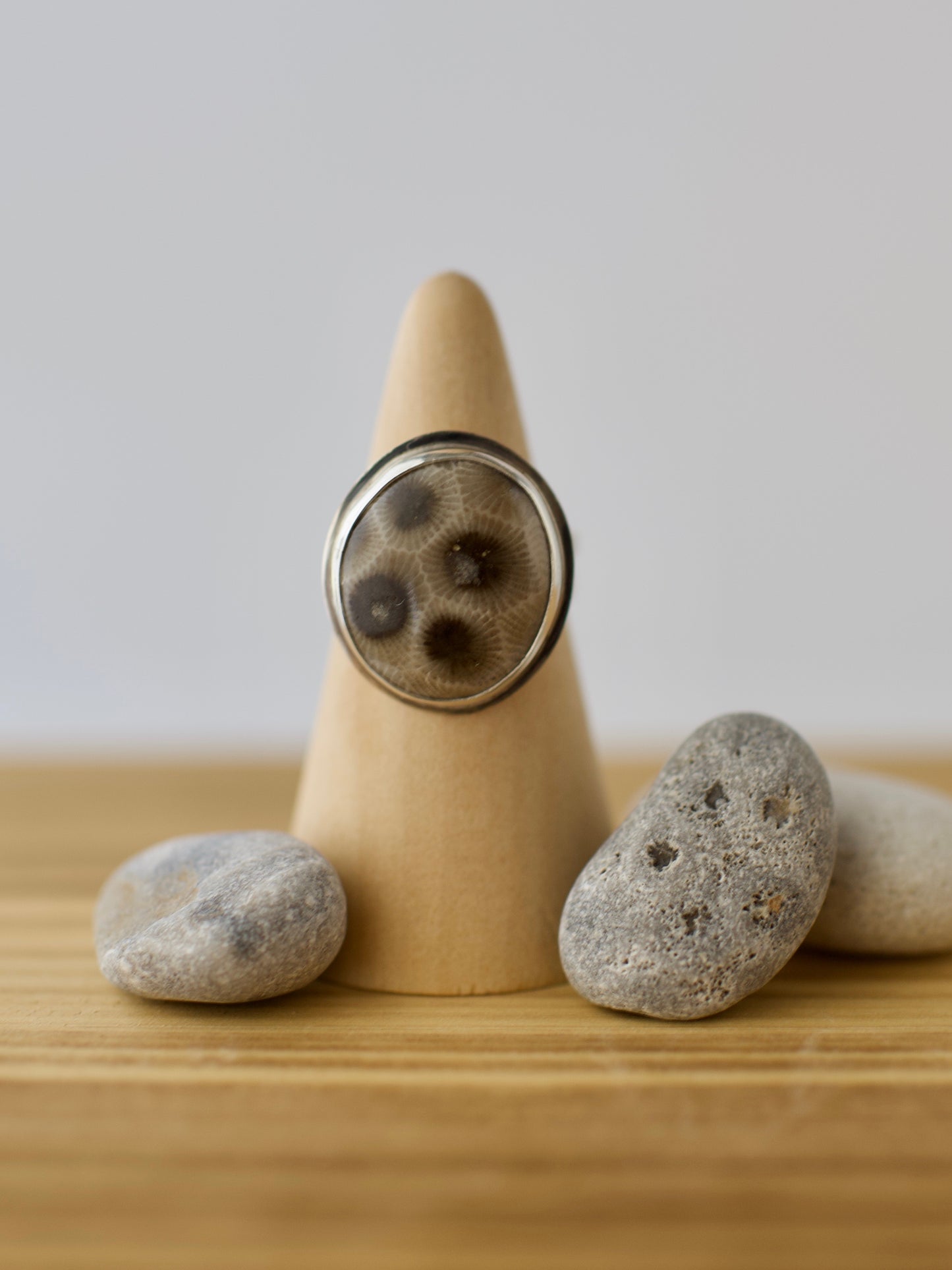 Petoskey Stone One-of-a-Kind Great Lakes Ring - Size 6, 7, 8.5