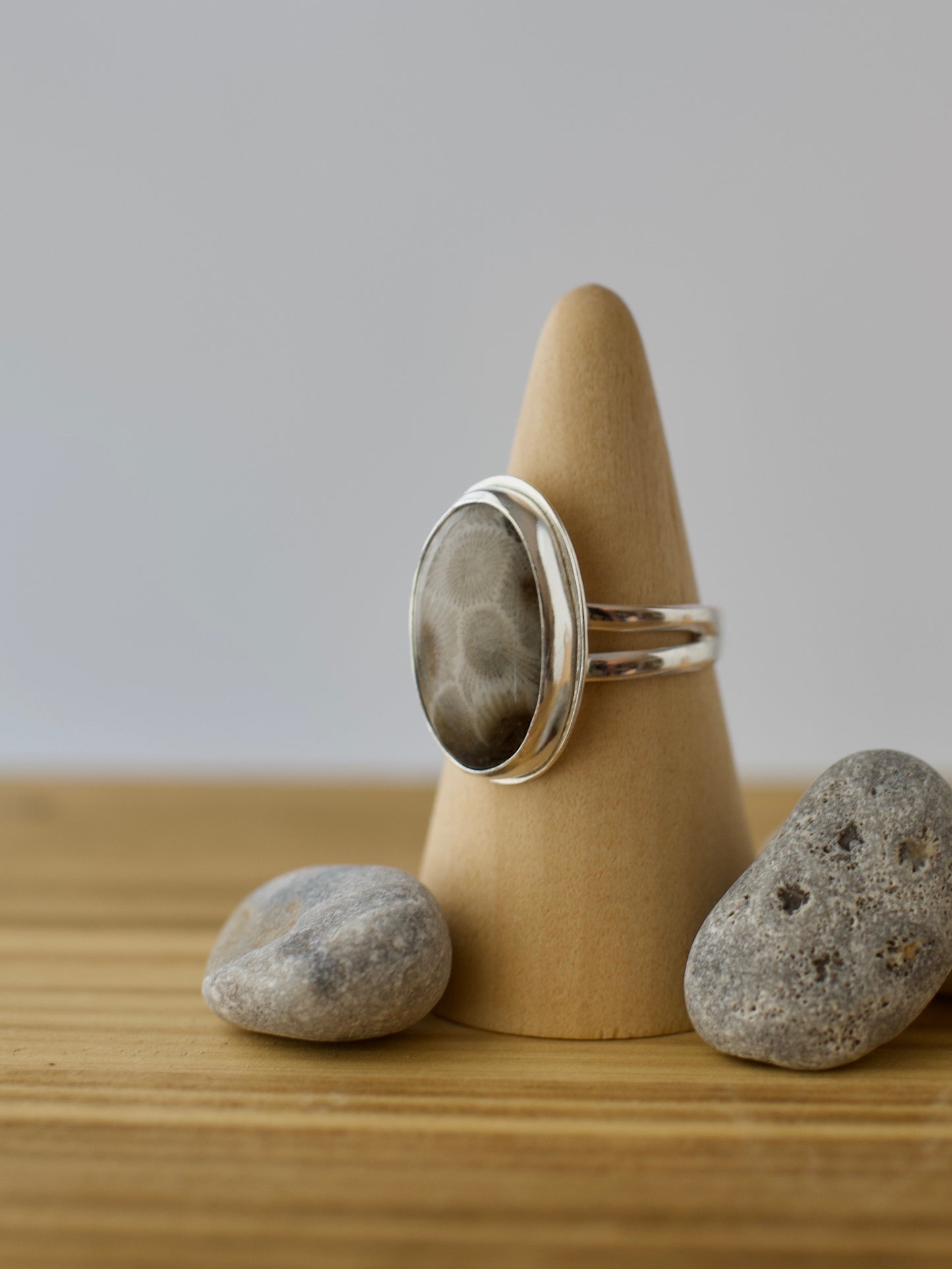 Petoskey Stone One-of-a-Kind Great Lakes Ring - Size 6, 7, 8.5