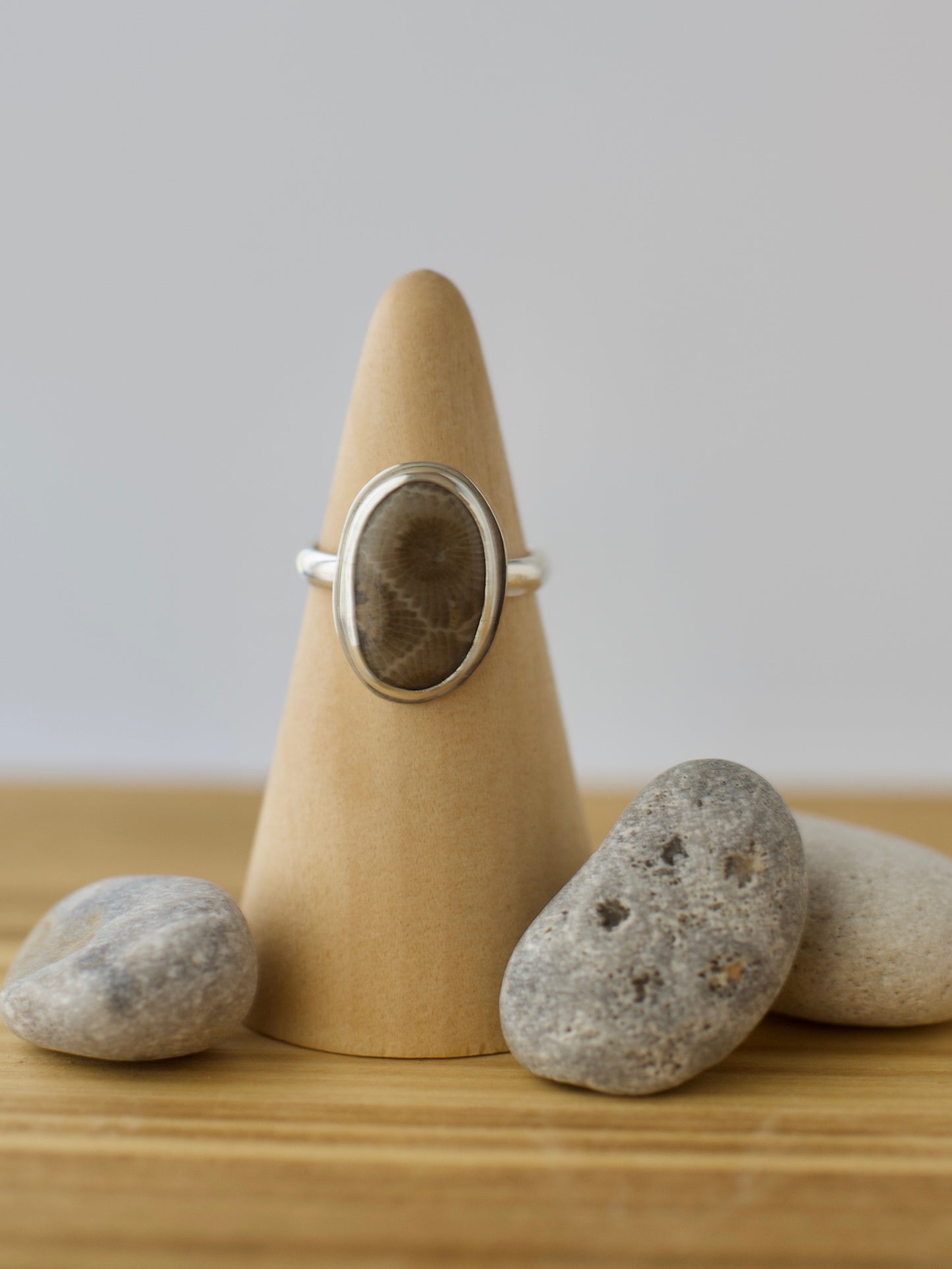 Petoskey Stone One-of-a-Kind Great Lakes Ring - Size 6, 7, 8.5