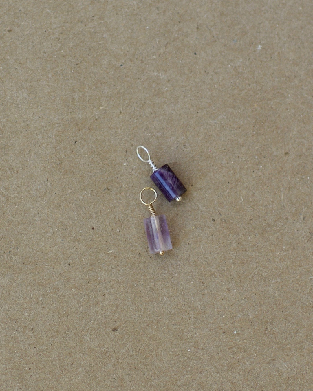 Harvest Moon Charms - Build Your Own Hoop Charm Earrings - Amethyst, Pearl, Faceted Moonstone, Citrine Drops, & Morado Opal