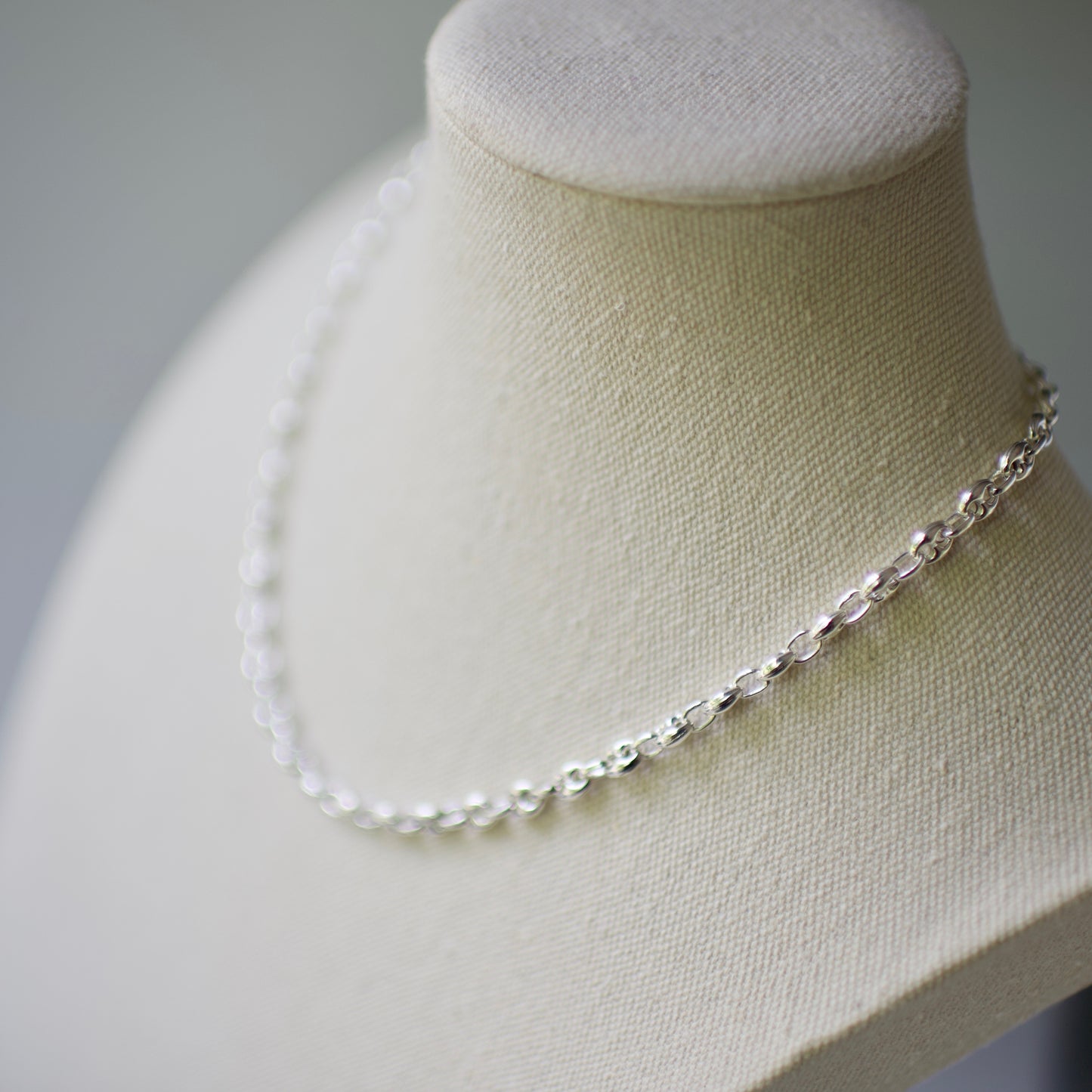 Puffed Mariner / Anchor Chain Sterling Silver