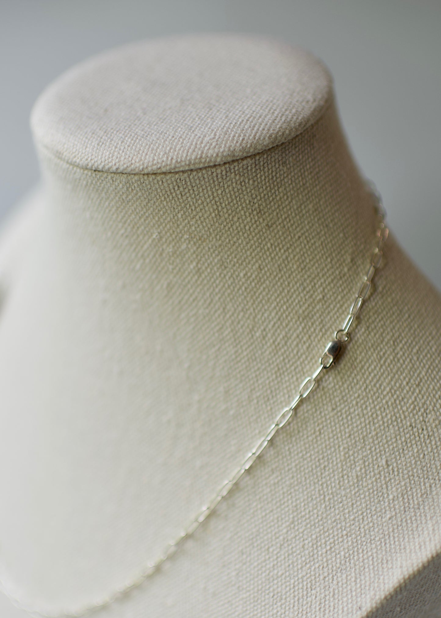 Sterling Silver Paperclip Chain with Petoskey Stone and Moss Agate Morse Code Bead Bar LOVE Necklace