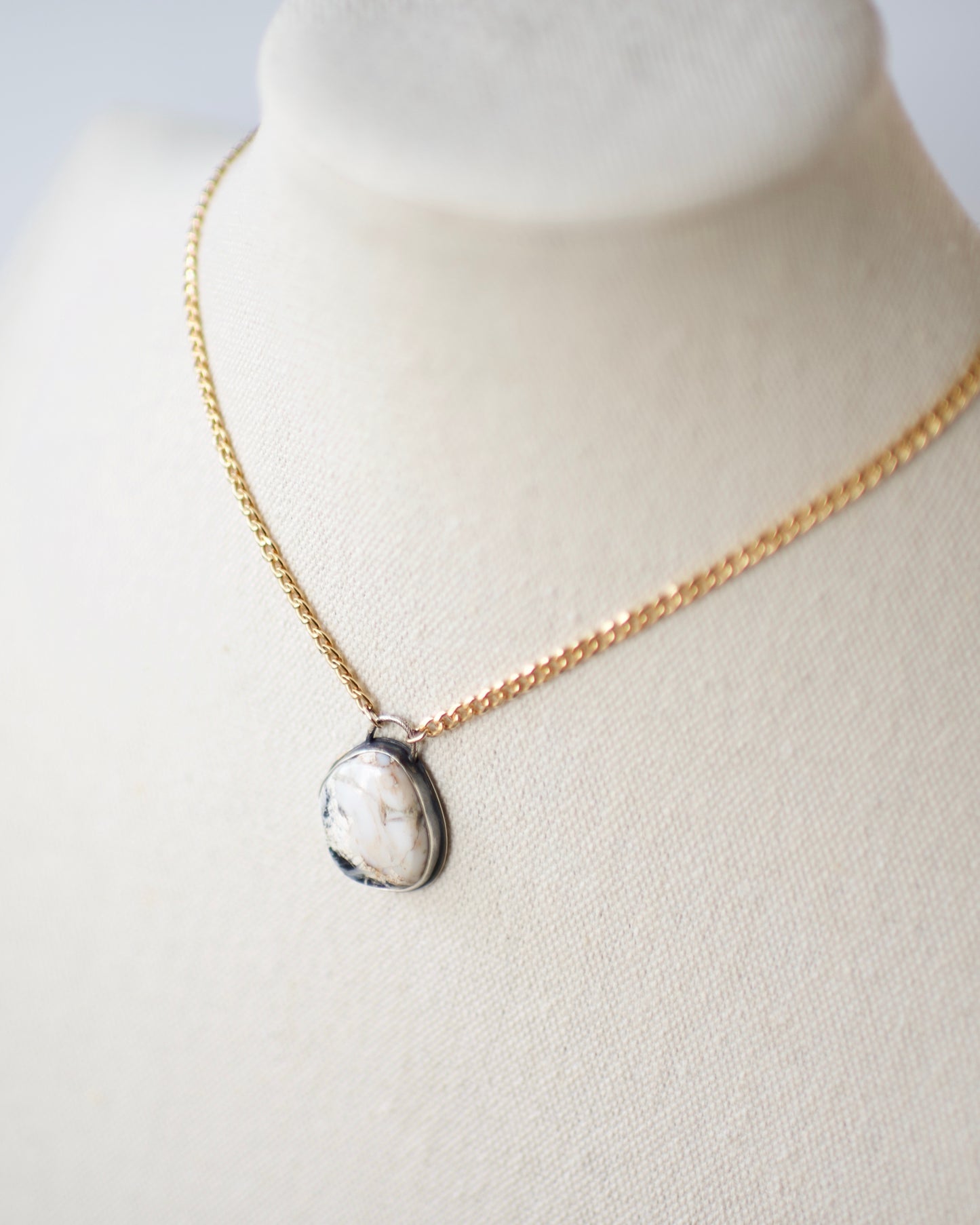 The Goddess GlenBrooke Curb Chain Necklace 2.9mm with Custom Focal Piece, 14k USA Gold Fill & .925 Sterling