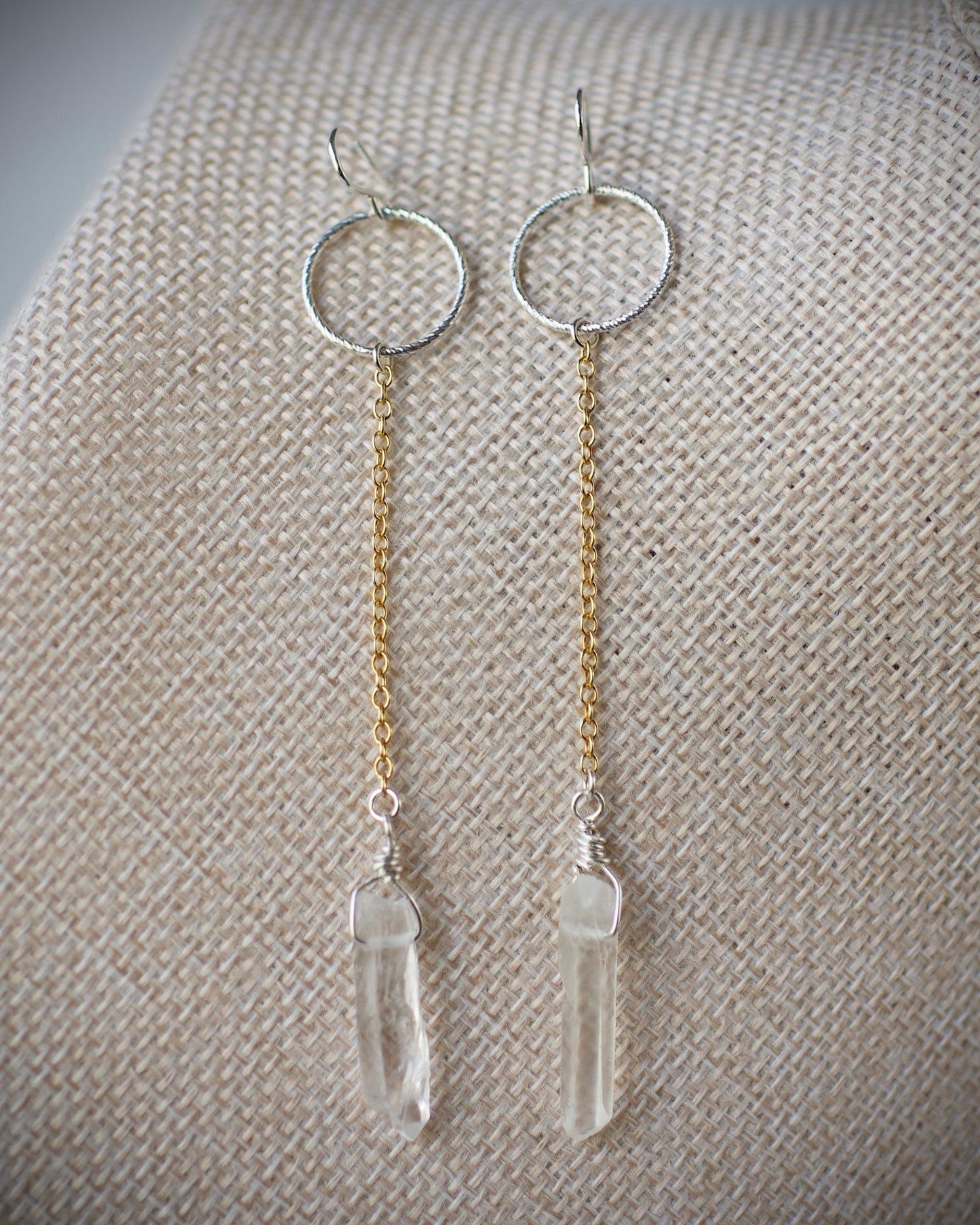 Celestial Quartz Drop Earring