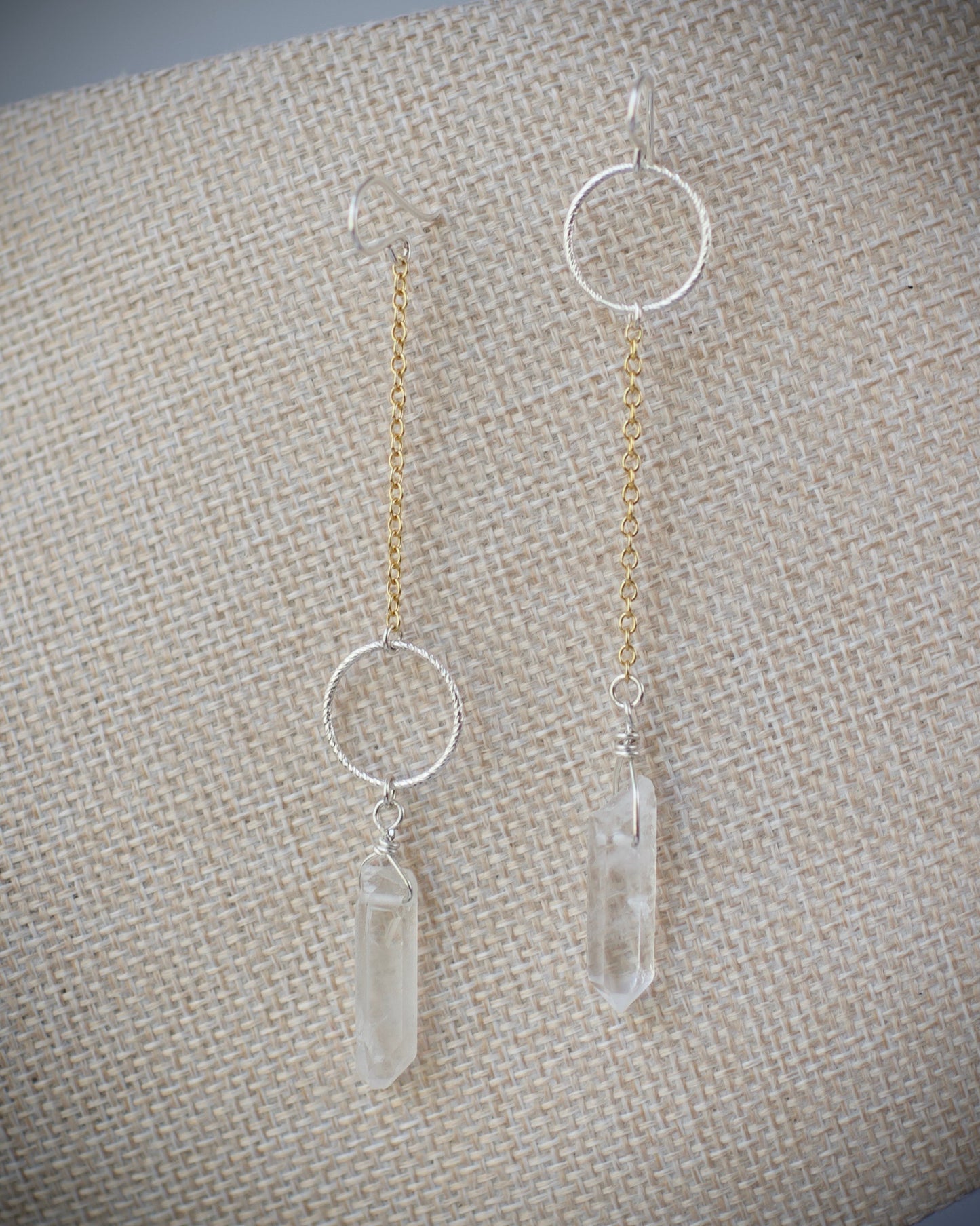 Celestial Quartz Drop Earring