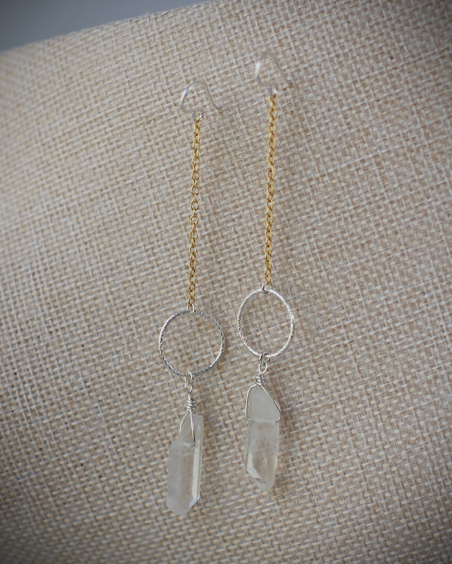 Celestial Quartz Drop Earring