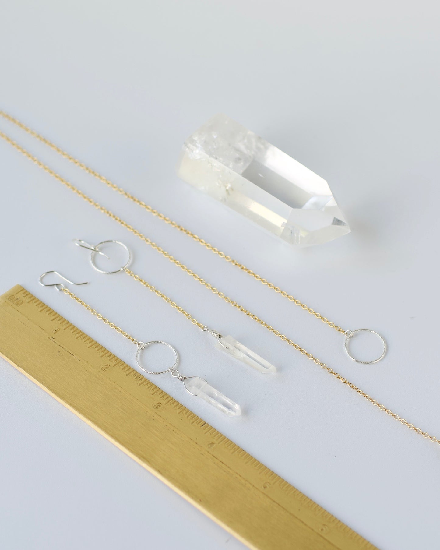 Celestial Quartz Drop Earring