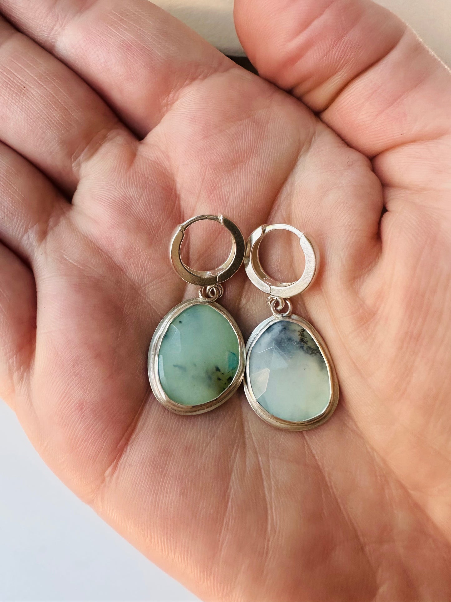 Peruvian Opal Hug Hoops