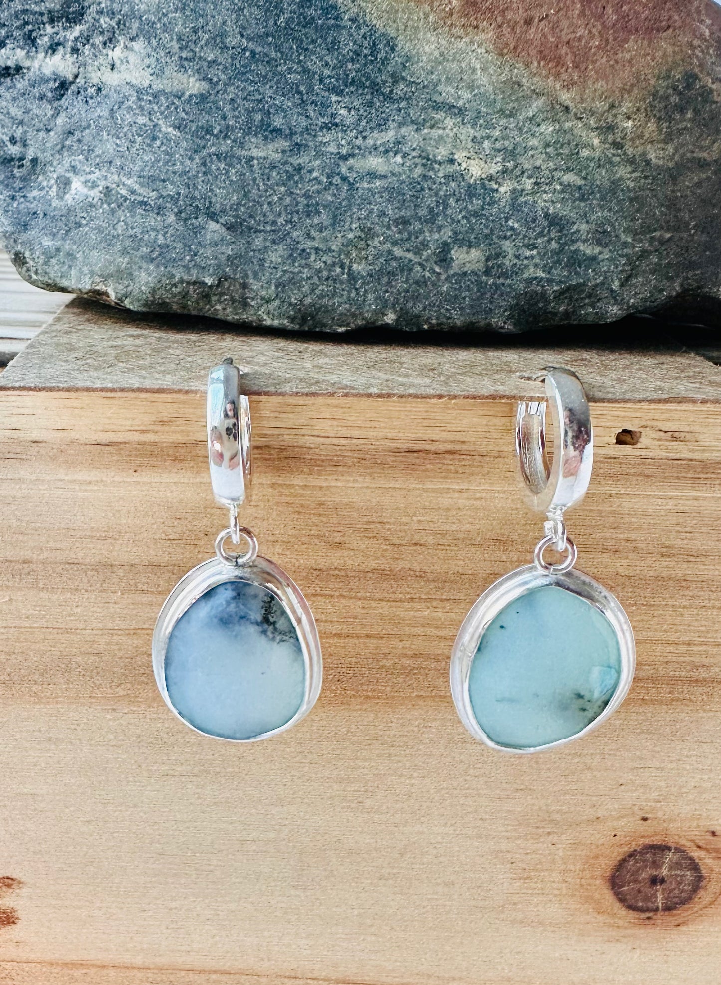 Peruvian Opal Hug Hoops
