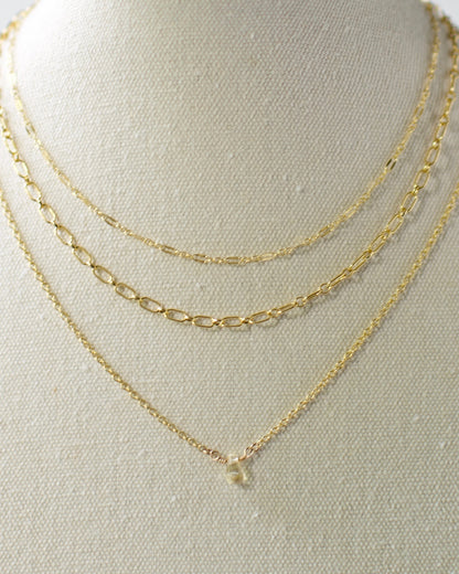 Gold Fill Dainty Long Short Link Chain, Premium 14K USA Standard - 14-20 inches