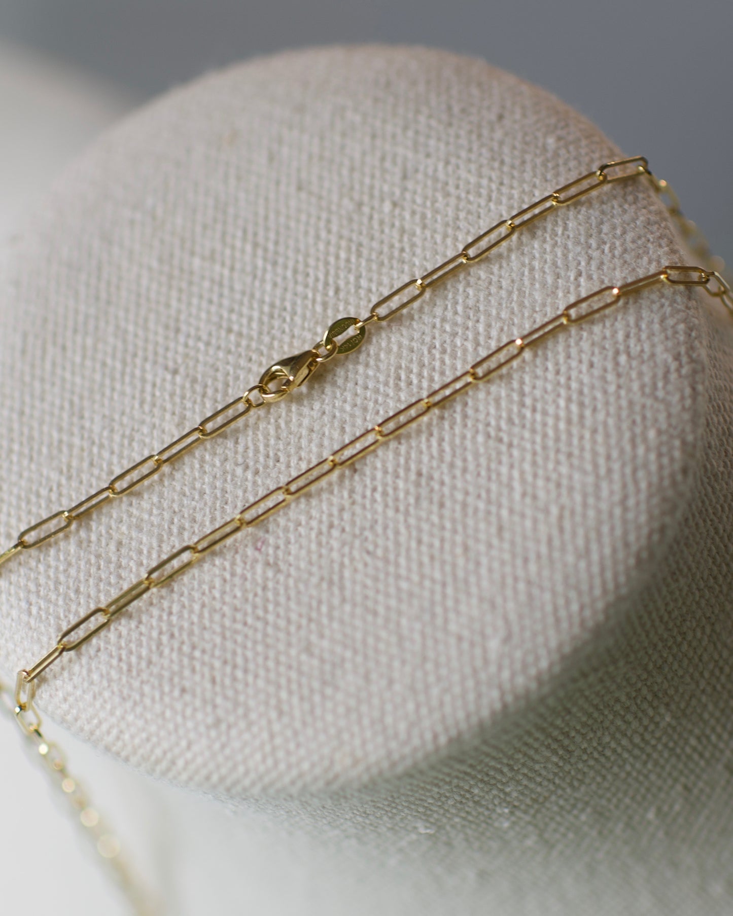 14k Yellow Gold Paperclip Chain, Premium 14k  - Oval Cable 13-18 inches