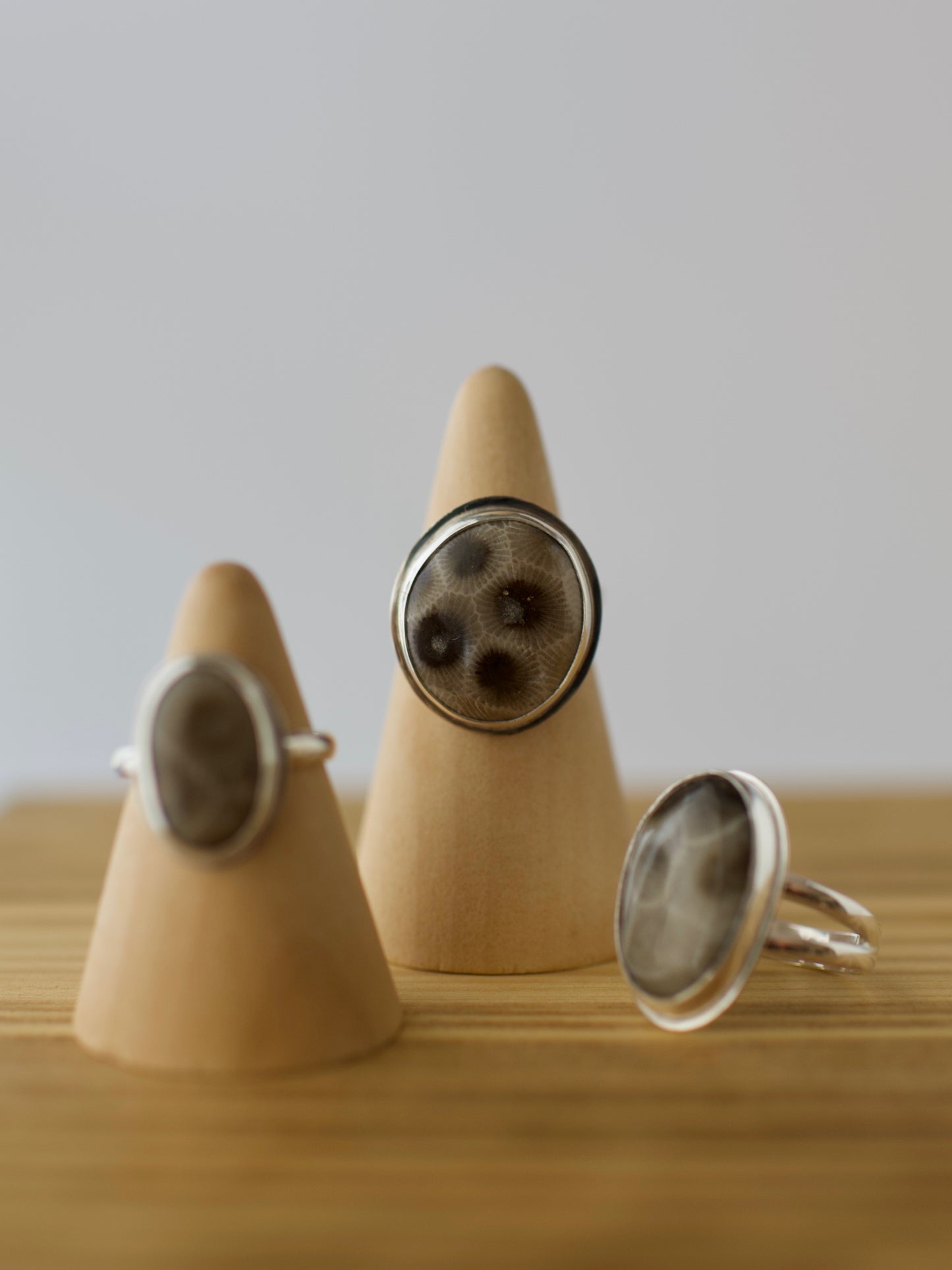 Petoskey Stone One-of-a-Kind Great Lakes Ring  - Size 6, 7, 8.5