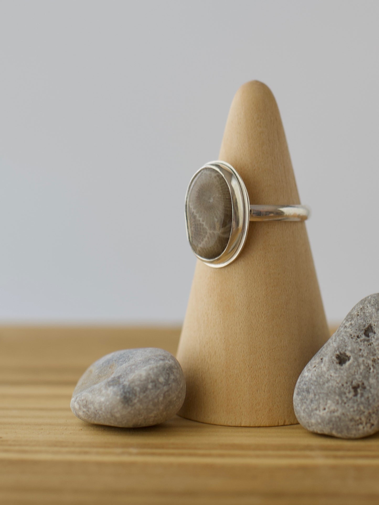 Petoskey Stone One-of-a-Kind Great Lakes Ring  - Size 6, 7, 8.5