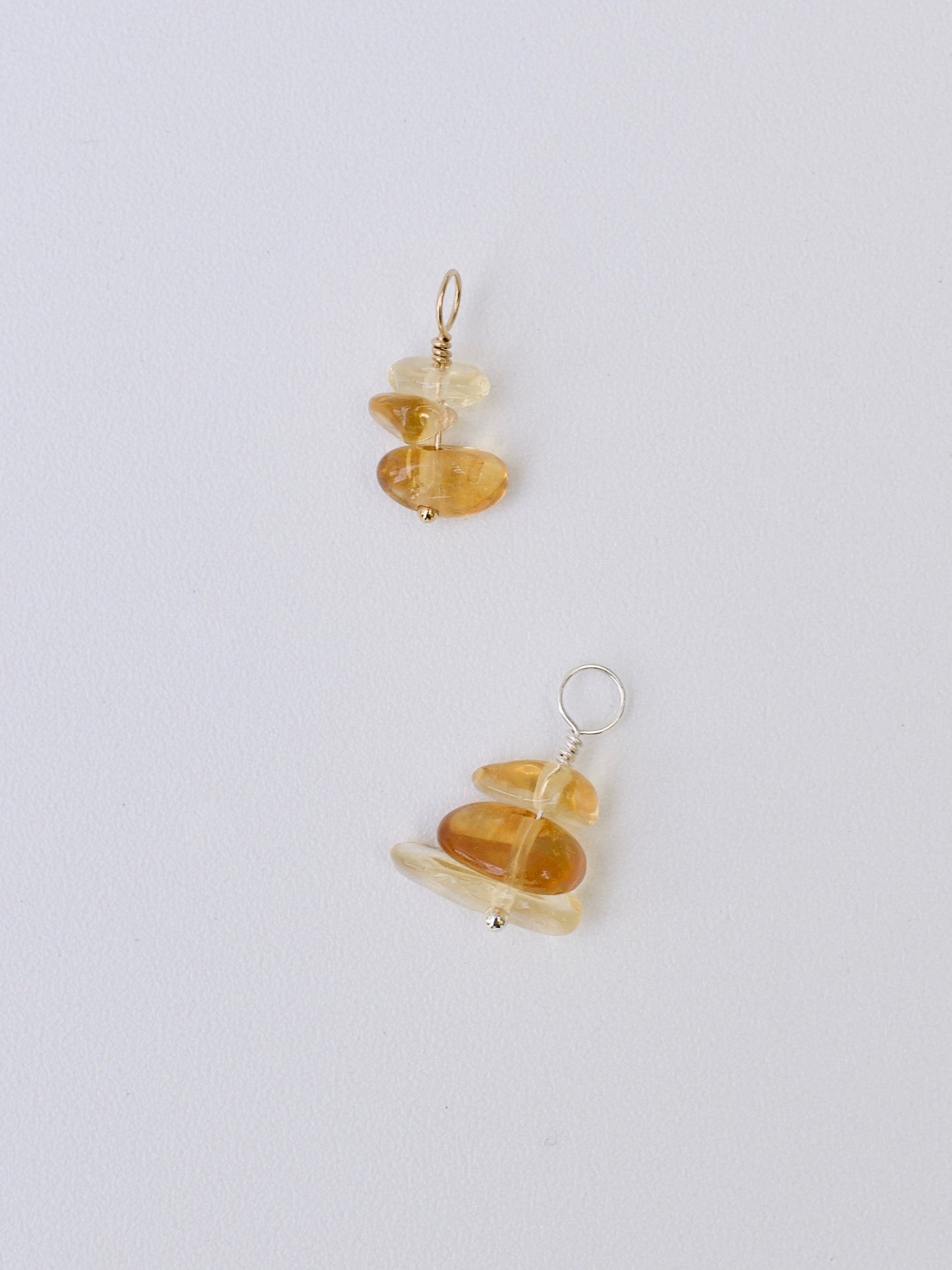 Gathered Charms - Build Your Own Hoop Charm Earrings - Beach Glass, Petoskey Stone, Moonstone, Citrine, Precious Metal Beads, Morado Opal