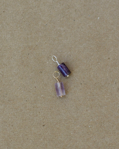 Harvest Moon Charms - Build Your Own Hoop Charm Earrings - Amethyst, Pearl, Faceted Moonstone, Citrine Drops, & Morado Opal