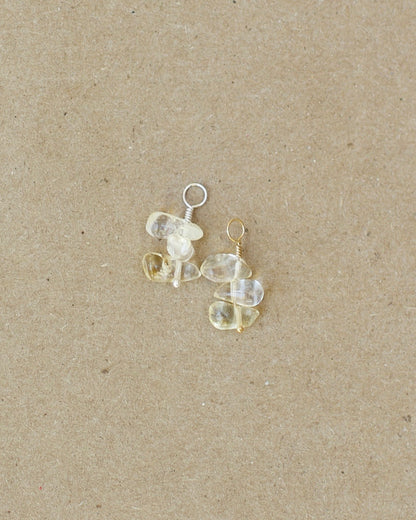 Harvest Moon Charms - Build Your Own Hoop Charm Earrings - Amethyst, Pearl, Faceted Moonstone, Citrine Drops, & Morado Opal