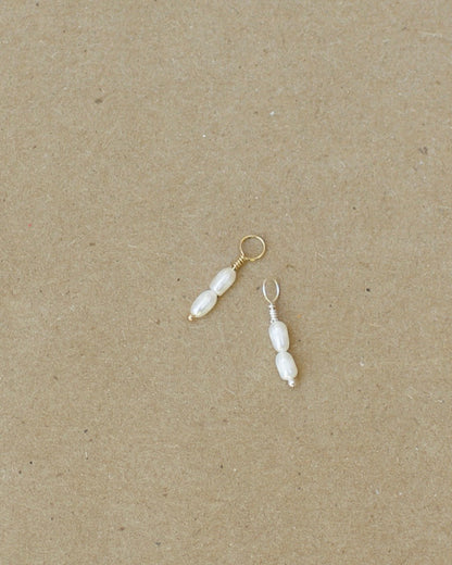 Harvest Moon Charms - Build Your Own Hoop Charm Earrings - Amethyst, Pearl, Faceted Moonstone, Citrine Drops, & Morado Opal