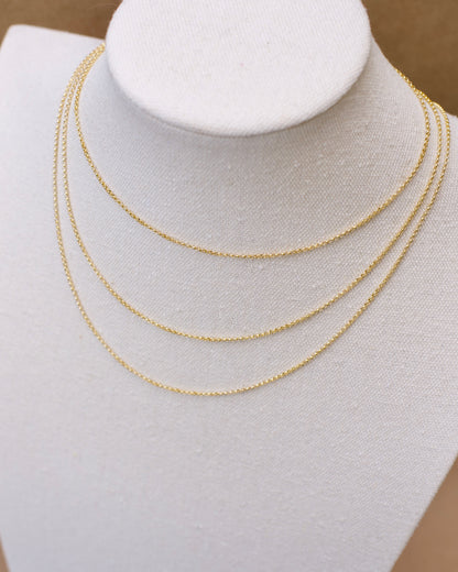 Mini Rolo Chain, Premium USA Standard 14k Yellow & Rose Gold Fill - 13-21 inches