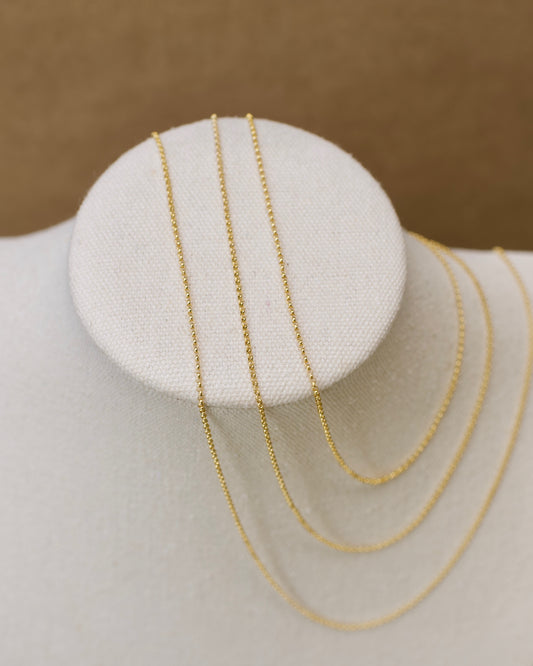 Mini Rolo Chain, Premium USA Standard 14k Yellow & Rose Gold Fill - 13-21 inches