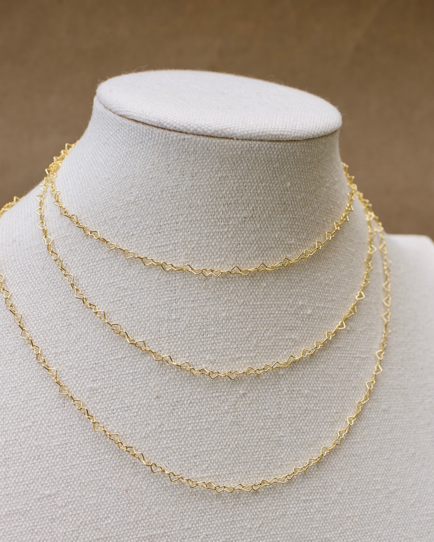 Heart Chain, Premium USA Standard 14k Yellow & Rose Gold Fill, .925 Sterling - Heart Cable 13-21 inches