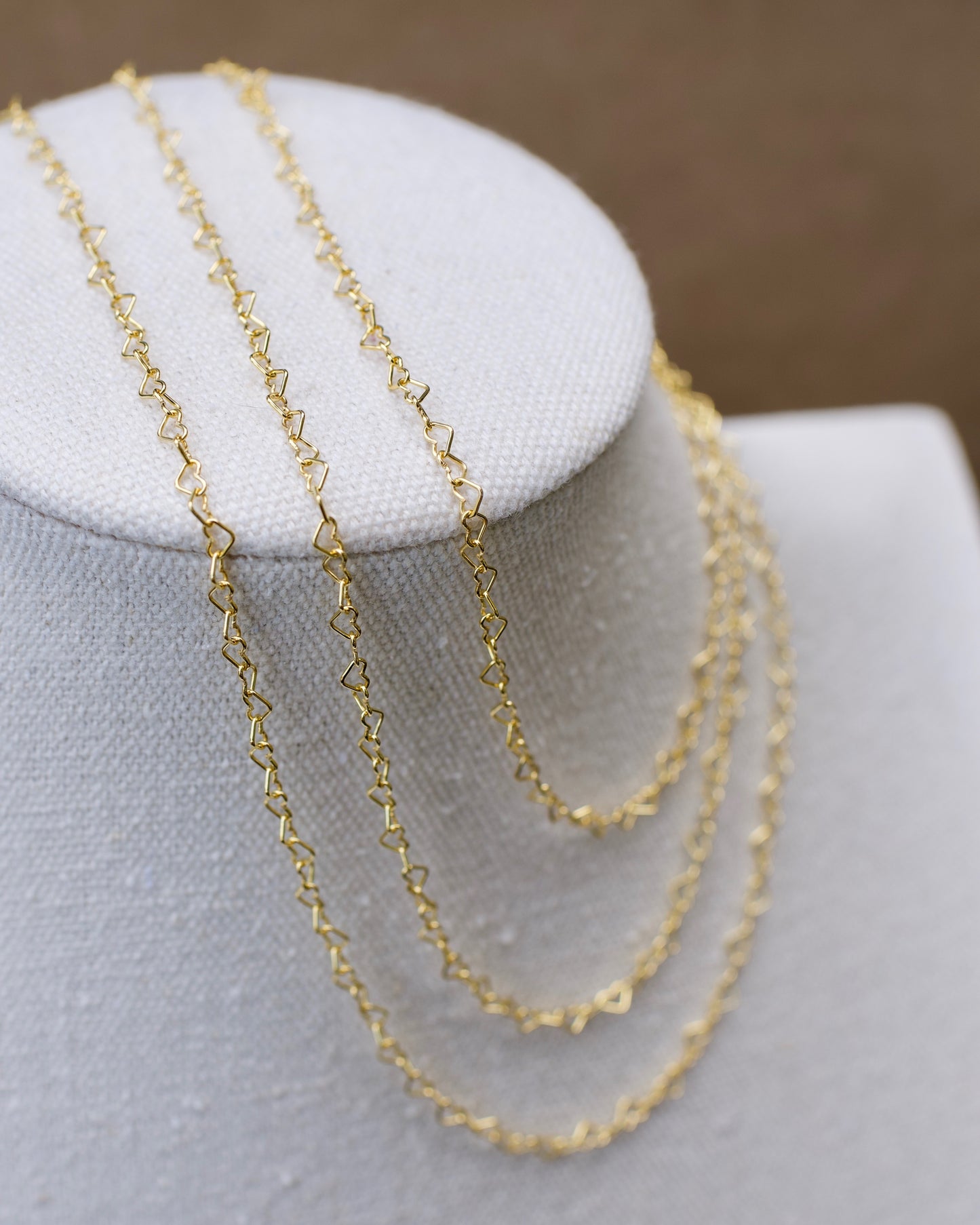 Heart Chain, Premium USA Standard 14k Yellow & Rose Gold Fill, .925 Sterling - Heart Cable 13-21 inches