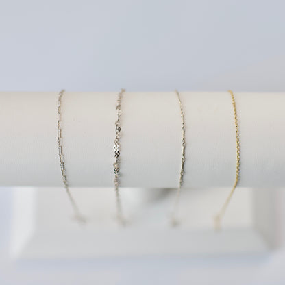 Neck- Additional Inches Permanent Jewelry Chain 14k Yellow + Rose Gold Fill, and Sterling Silver