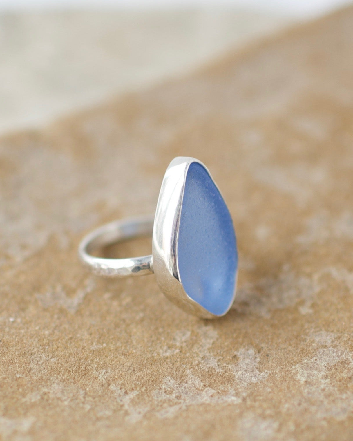 Your Own Piece of Beach Glass Ring, Custom- No Edge, Medium Piece