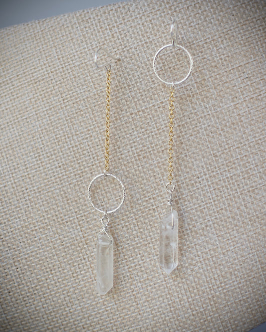 Celestial Quartz Drop Earring
