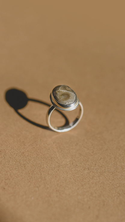 Petoskey Stone One-of-a-Kind Great Lakes Ring  - Size 6, 7, 8.5